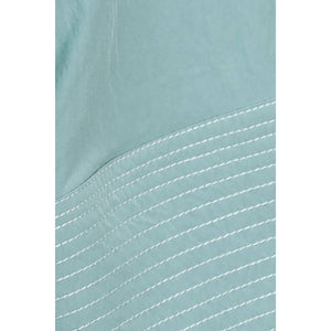 Contrast Stitch Detail Popover Blouse-Blue Hand Home