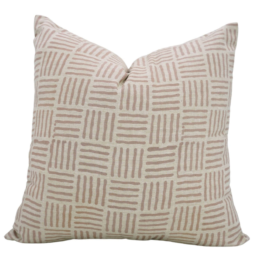 Unique Block Print Linen Blend Cushion Cover - Chaupath-Blue Hand Home