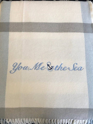 335 - Large Plaid-Blue Hand Home