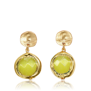 Coriandoli Earrings Colorful Beads - 24K Gold Plated