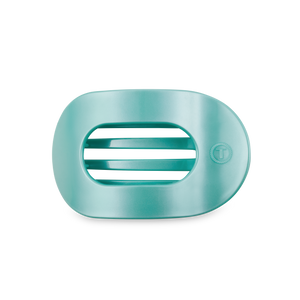 Round Flat Hair Clip | Medium | Totally Turquoise-Blue Hand Home