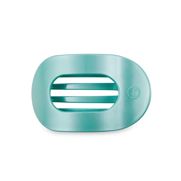 Round Flat Hair Clip | Medium | Totally Turquoise-Blue Hand Home