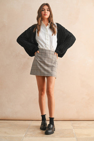 J4475 LIGHT WEIGHT CABLE KNITTED CARDIGAN-Blue Hand Home