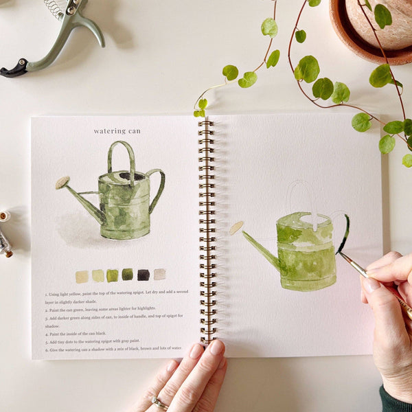 Garden watercolor workbook-Blue Hand Home