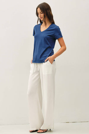 Cotton Jersey V-Neck T-Shirts
