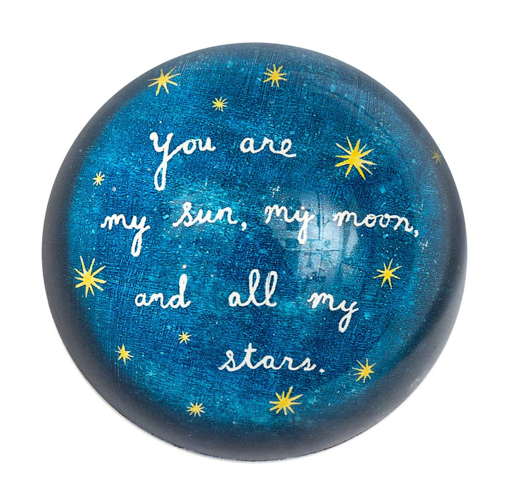 My Sun, My Moon Paperweight-Blue Hand Home