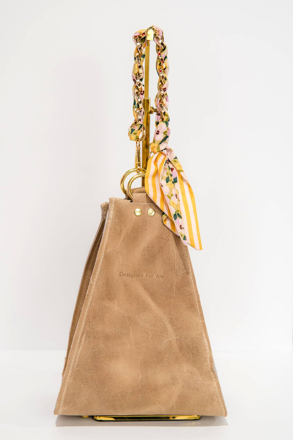 Leather Bucket Bag, Medium Size - The Millie-Blue Hand Home