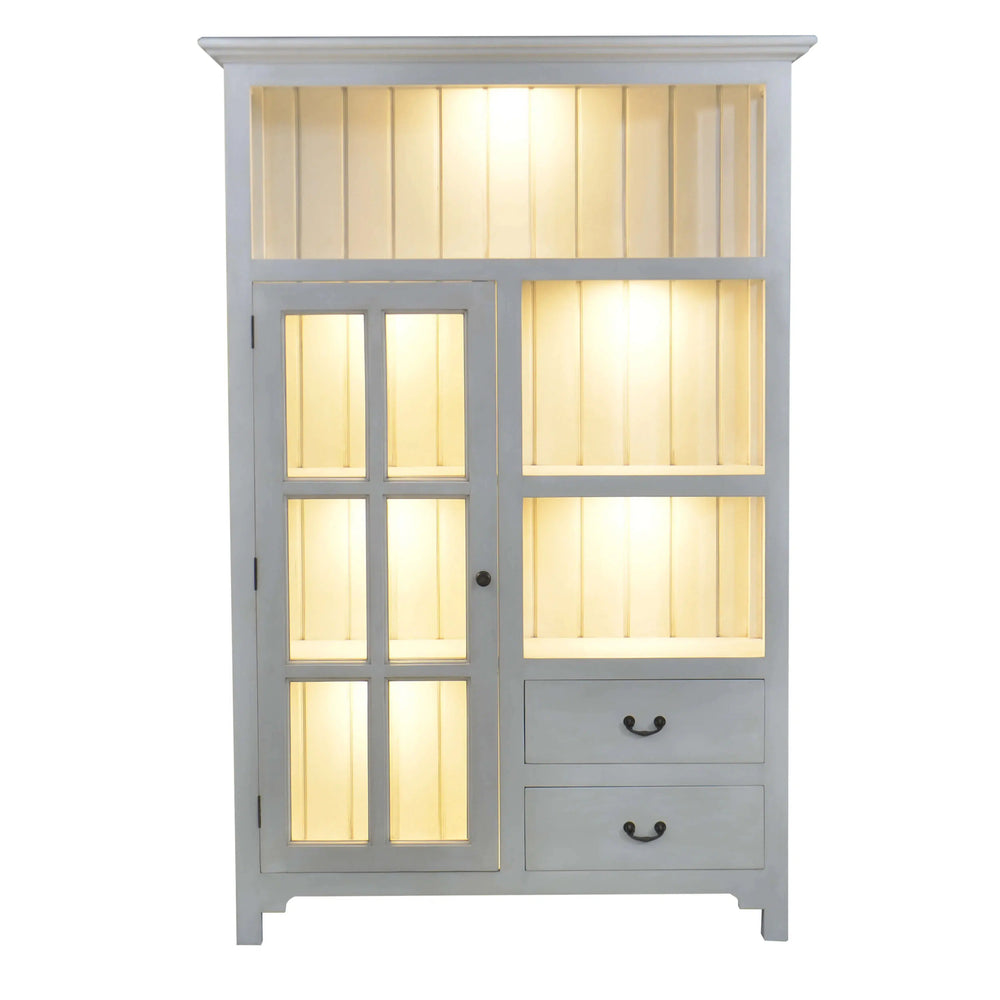 Aries Kitchen Single Door Cupboard w/ 6 LED-Blue Hand Home