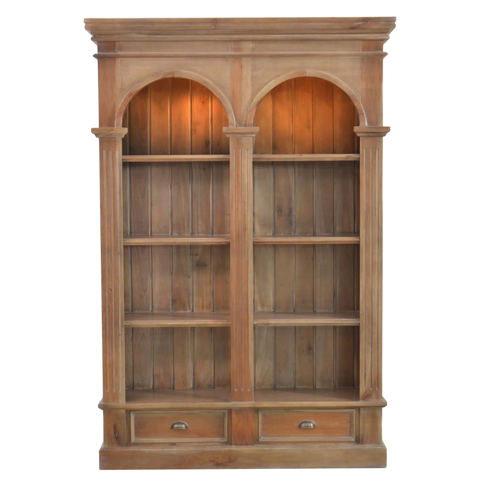 Roosevelt Double Arch Bookcase w/ 8 LED-Blue Hand Home