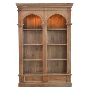 Roosevelt Double Arch Bookcase w/ 8 LED-Blue Hand Home