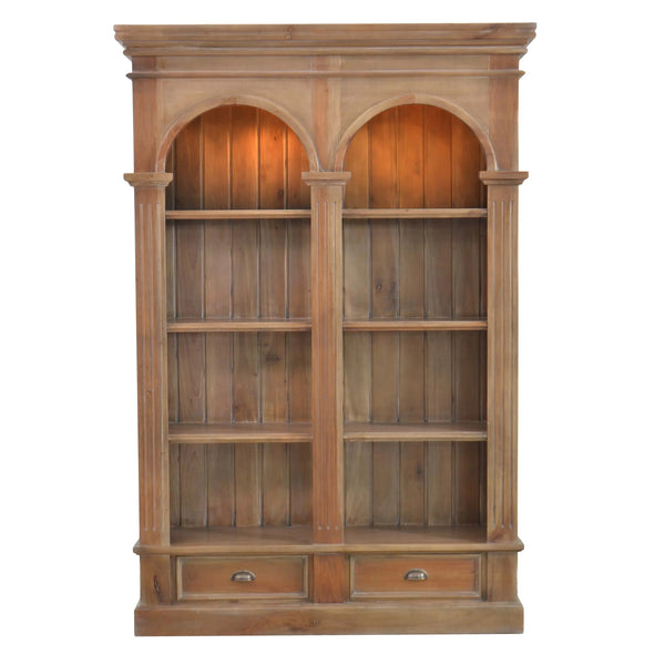 Roosevelt Double Arch Bookcase w/ 8 LED-Blue Hand Home