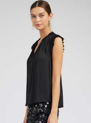 Margot Pleated Sleeve Blouse-Blue Hand Home
