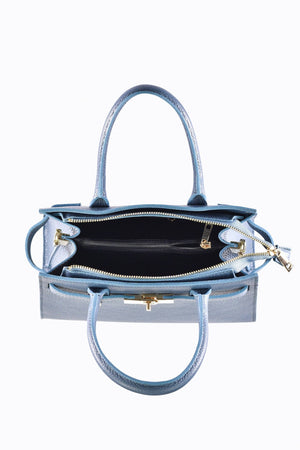 Grace Bag in Sugar Paper Togo Leather-Blue Hand Home