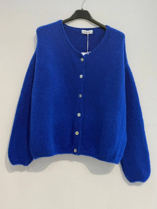 Kid mohair and wool vest 7535-Blue Hand Home