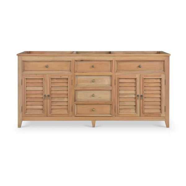 Shutter Double Vanity w/o Marble Top & Sink-Blue Hand Home
