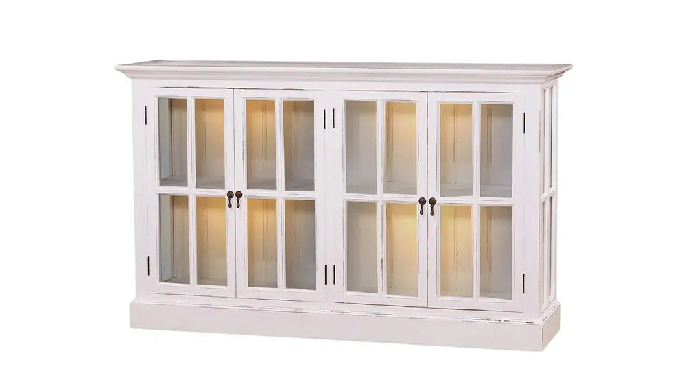 Cape Cod Media Stand w/ 4 LED-Blue Hand Home