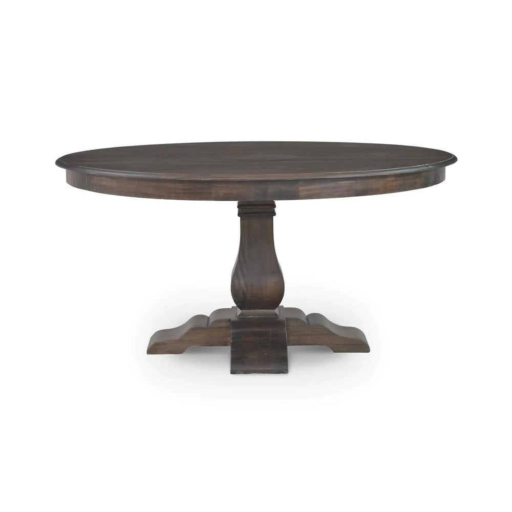Trestle Round Dining Table 60'' w/o Grooves-Blue Hand Home