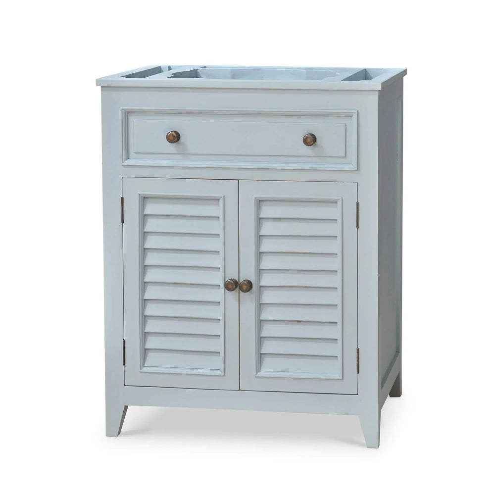 Shutter Vanity w/o Marble Top & Sink-Blue Hand Home