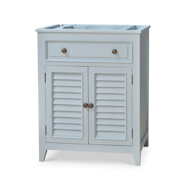 Shutter Vanity w/o Marble Top & Sink-Blue Hand Home