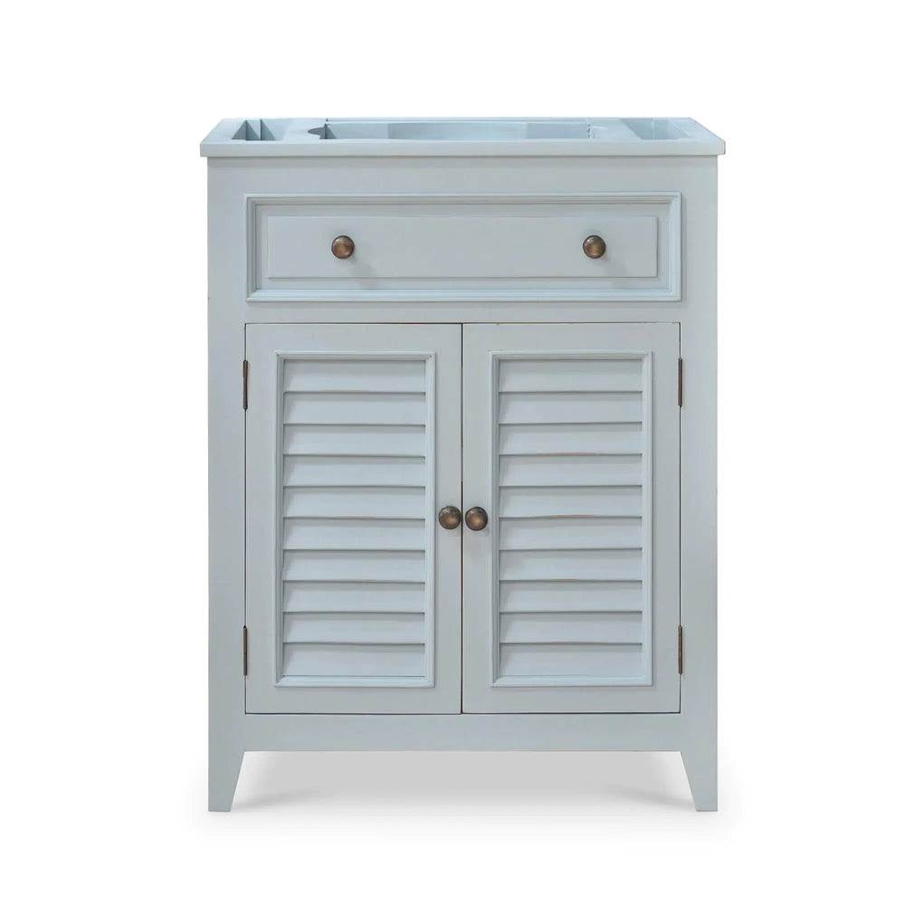 Shutter Vanity w/o Marble Top & Sink-Blue Hand Home