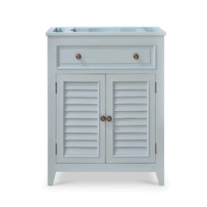 Shutter Vanity w/o Marble Top & Sink-Blue Hand Home