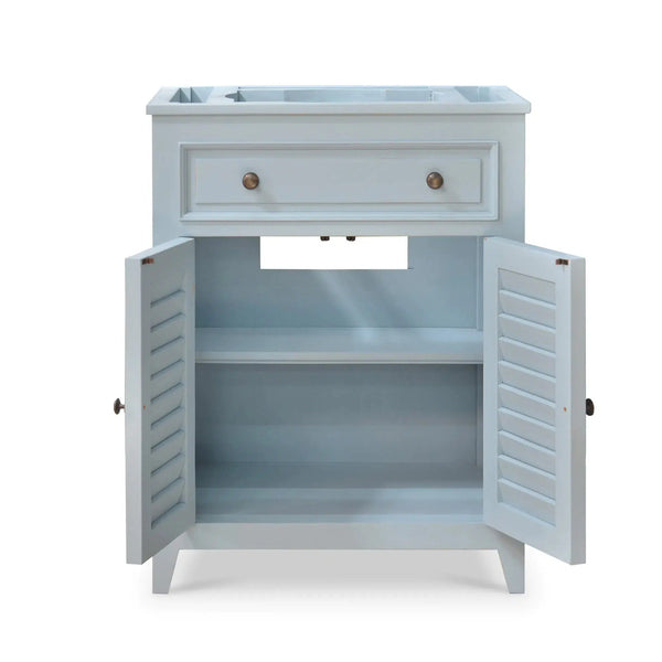 Shutter Vanity w/o Marble Top & Sink-Blue Hand Home