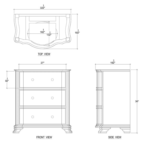 Davis Vanity w/o Marble Top & Sink-Blue Hand Home