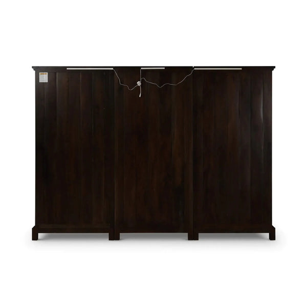 Ceylon 3 Door Display Cabinet w/ LED-Blue Hand Home