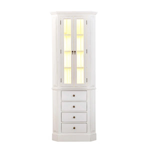 Jefferson Corner Cabinet w/ 4 LED-Blue Hand Home