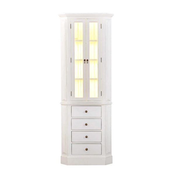 Jefferson Corner Cabinet w/ 4 LED-Blue Hand Home