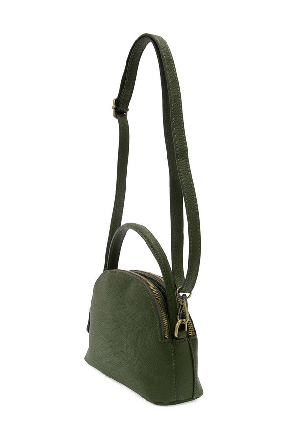 Larissa Double Zip Dome Crossbody-Blue Hand Home
