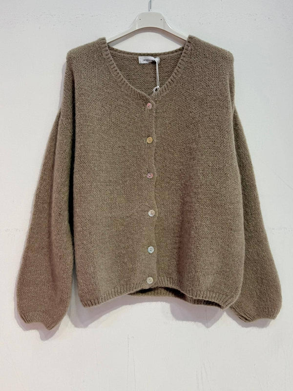 Kid mohair and wool vest 7535-Blue Hand Home
