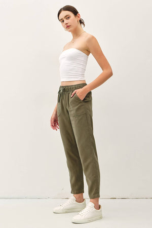 THE LARA TENCEL ANKLE PANTS-Blue Hand Home