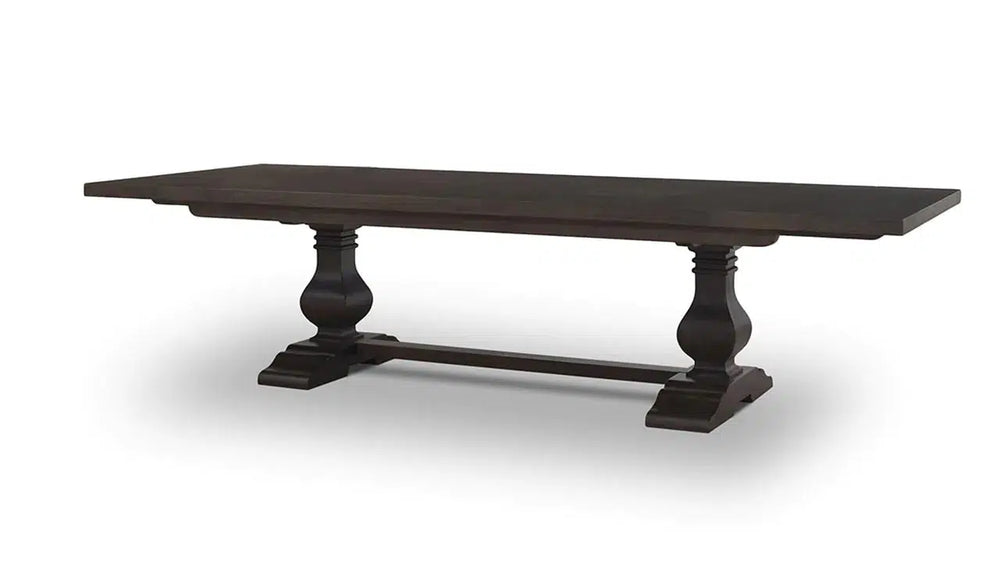 Trestle Extension Table 96'' extends to 120'' w/o Grooves-Blue Hand Home
