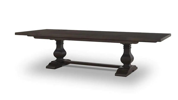 Trestle Extension Table 96'' extends to 120'' w/o Grooves-Blue Hand Home