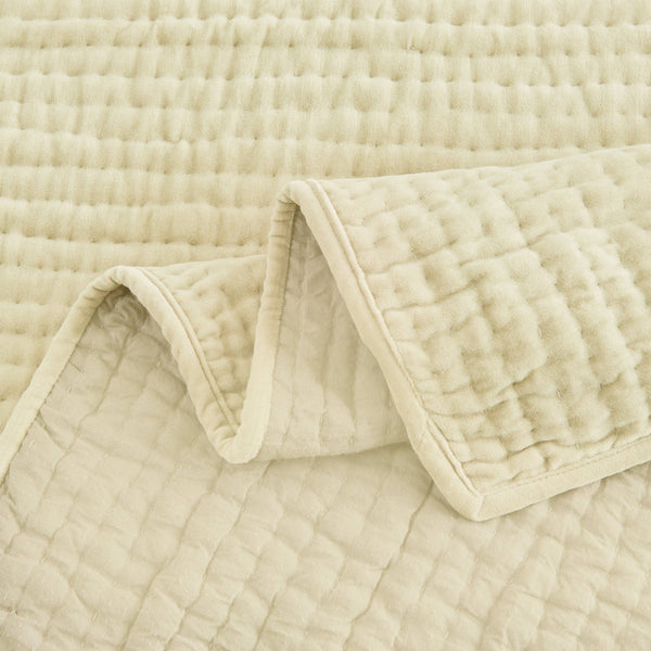 Tamara Velvet Quilt Set-Blue Hand Home