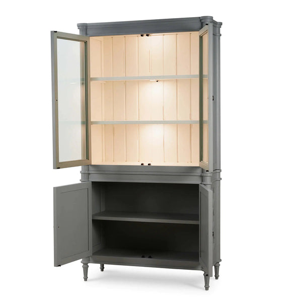 Kelly Display Cabinet w/ 3 LED-Blue Hand Home