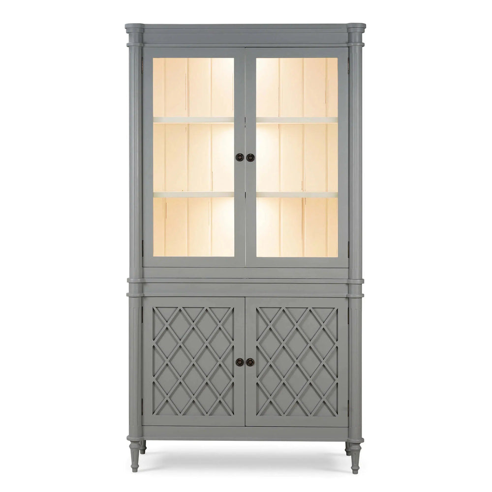 Kelly Display Cabinet w/ 3 LED-Blue Hand Home