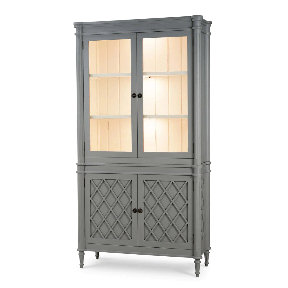 Kelly Display Cabinet w/ 3 LED-Blue Hand Home