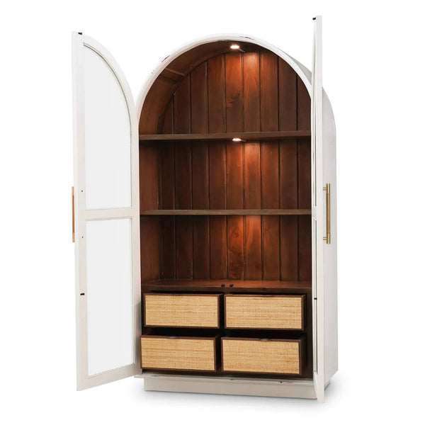 Vannes Display Cabinet w/ 3 LED-Blue Hand Home