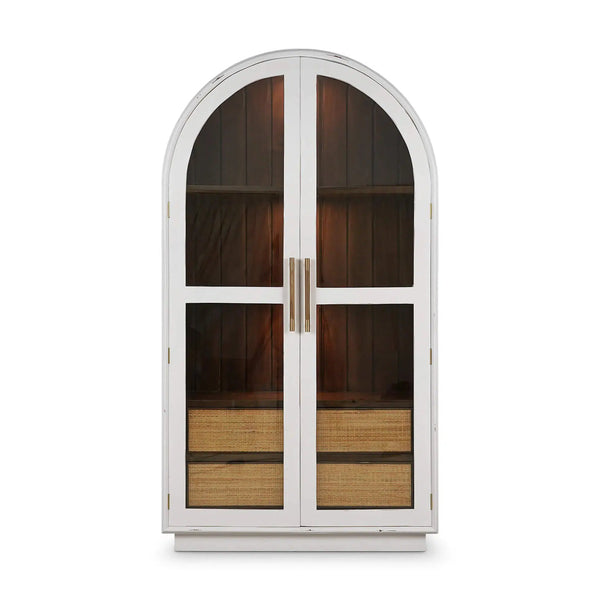 Vannes Display Cabinet w/ 3 LED-Blue Hand Home