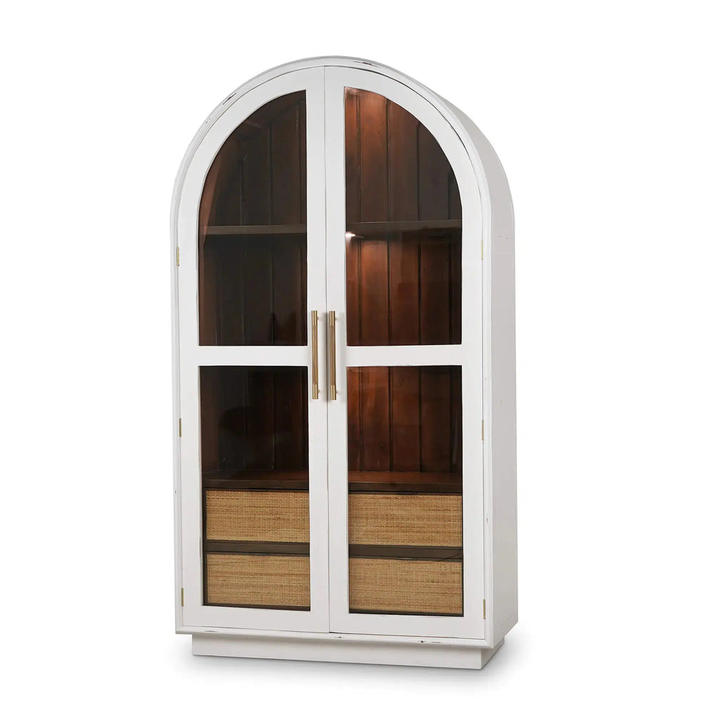 Vannes Display Cabinet w/ 3 LED-Blue Hand Home