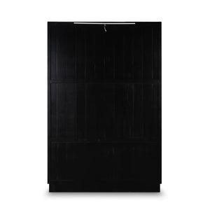 Vannes 2 Door Display Cabinet w/ Glass Shelves and LED lights-Blue Hand Home