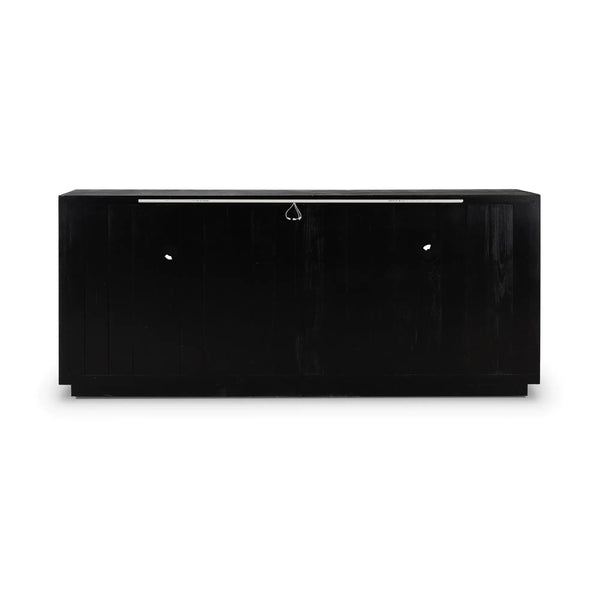 Vannes 4 Door Sideboard w/ Glass Shelves and LED lights-Blue Hand Home