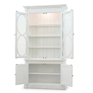 Fiona 4 Door Display Cabinet w/ Glass Shelves-Blue Hand Home