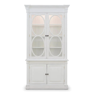 Fiona 4 Door Display Cabinet w/ Glass Shelves-Blue Hand Home