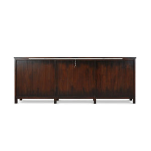 Madrone 6 Door Sideboard w/ Glass Shelves w/ 3 LED-Blue Hand Home