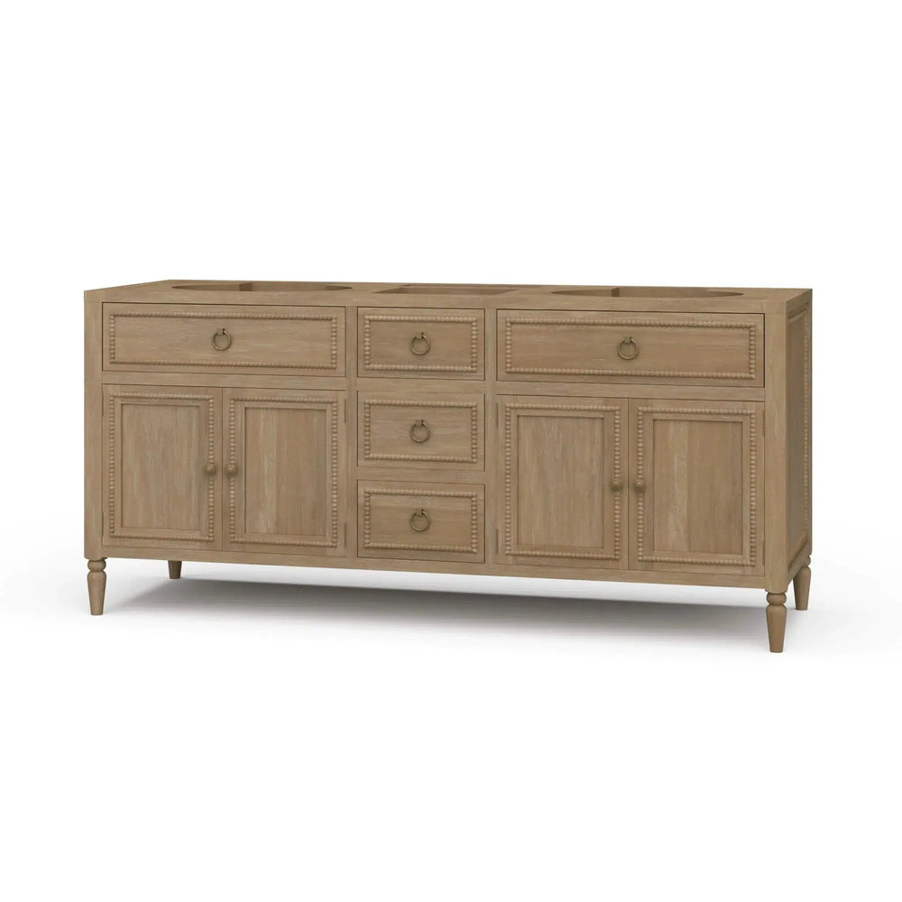 Cholet Double Vanity w/o Sink & Marble top-Blue Hand Home