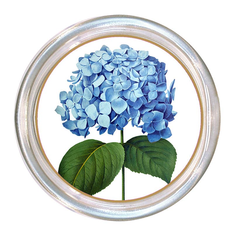 C6140-Niko blue Hydrangea Glass Coaster-Blue Hand Home