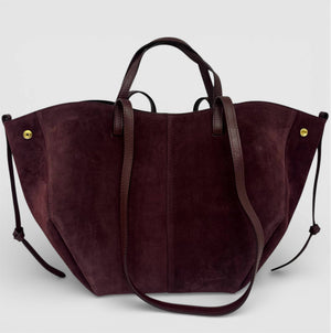 Handcrafted Italian Suede Leather Bag Made In Italy